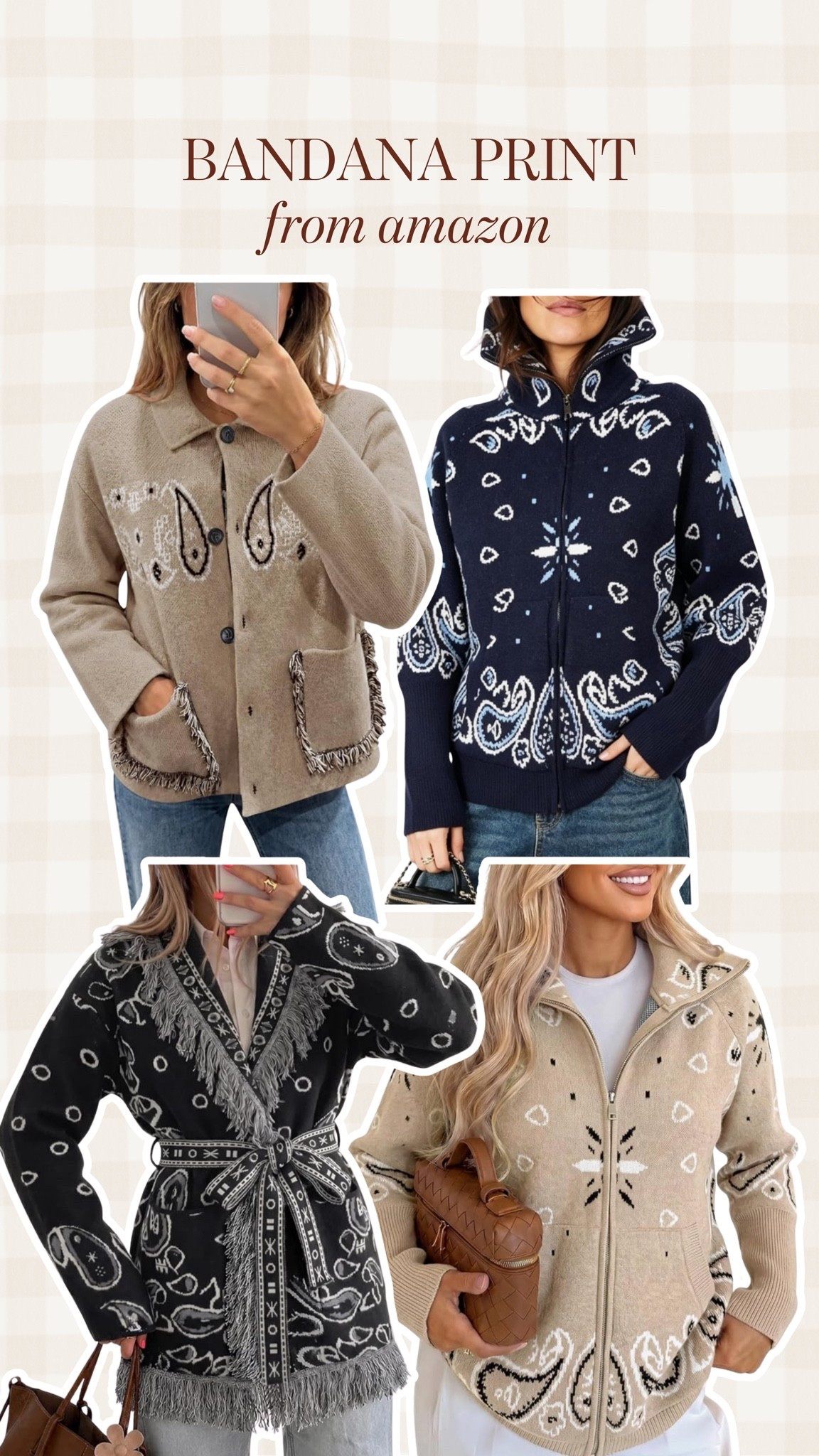 Cutest finds from Amazon 🫶 loving the bandana print trend for fall

#LTKdayinmylife #LTKSeasonal #LTKgrwm
