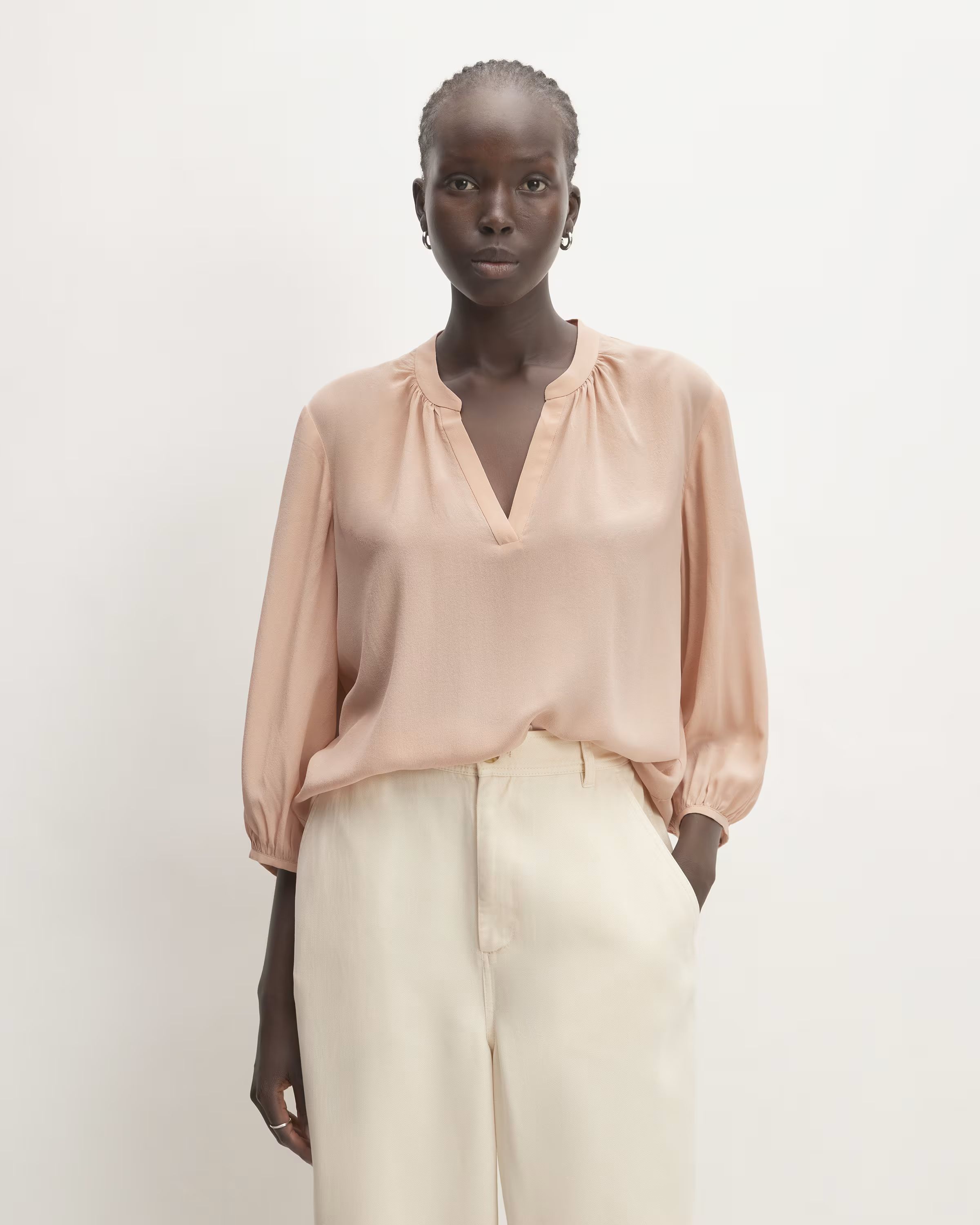 The Washable Clean Silk V-Neck Top | Everlane