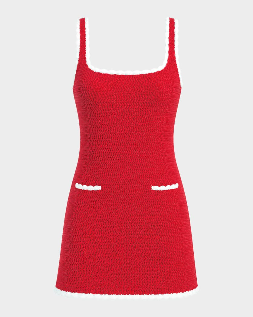 Brianna Crochet Mini Dress | Neiman Marcus