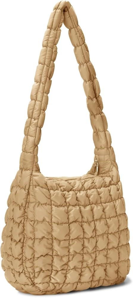 CALUOMATT Puffer Tote Bag for Women Quilted Tote Bag Quilted Crossbody Bag Lightweight Padding Pu... | Amazon (US)