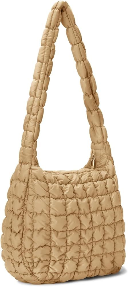 CALUOMATT Puffer Tote Bag for Women Quilted Tote Bag Quilted Crossbody Bag Lightweight Padding Pu... | Amazon (US)