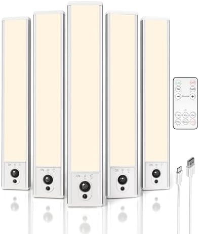 EZVALO 5 Pack Under Cabinet Lighting, Rechargeable Motion Sensor Light, LED Closet Lights Wireles... | Amazon (US)