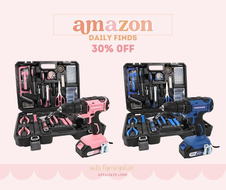 Amazon Daily Finds- 30% Tool Set

Pink Tools | Tool Set | Home Tools  

 #LTKHome #LTKSaleAlert #LTKMens