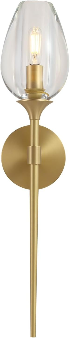 Brass Wall Sconces Lights Indoors Gold Bathroom Wall Sconces, black and gold wall sconces Wall Li... | Amazon (US)