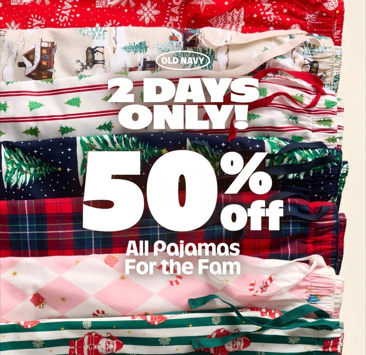 Happy Saturday! Old Navy has all pajamas for the family on sale for 50% Off this weekend!! They JUST launched their infamous line up of annual Jingle Jammies, and the best selection is always available now when they first release! Excellent time to browse 🎅🏼

#LTKSaleAlert #LTKSeasonal #LTKHome