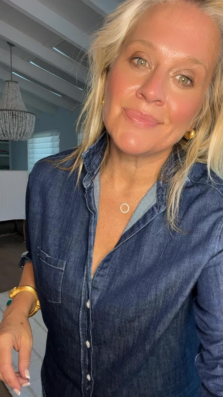✨Tap the bell, save and ❤️ start here over 40 fashion, midlife style, midsize fashion and luxury looks for less.  

gave me sticker shock too. 😳

But this is one of those pieces you understand once you wear it. The fabric is beautiful, the structure lifts the eye, and the relaxed shape skims the belly without overwhelming your frame.

I paired it with my favorite linen shorts, which are such a great value. This is how I love to build a wardrobe: invest in the special piece you’ll wear repeatedly, then balance it with affordable basics that still look polished.

Not everything in our closet needs to be expensive. It just needs to earn its cost per wear. 🤍

⬇️Sizing information:
Medium top (size down if in between sizes.) 
Shorts large (size up if in between sizes.) 

👑 Helping you look good, feel good.-Lindsey Denver   

Check back daily for belly-friendly style, confidence, and Outfit Physics™.

#LTKOver40 #LTKMidsize #LTKPlusSize