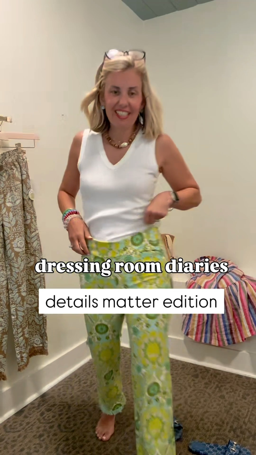 When there is a Spartina 449 store in Charleston….you know I’m there!! Incredible timing because the entire store is 25% off! No code needed. *Use code SUMMER for 30% off my bracelets at A+B. 
Sizing:
Green Pants - small
Taupe floral pants - small (need xs)
Knit Maxi - xxs (runs big) 
Sleeveless Maxi - xs 
Blue/White Dress - xxs (runs big)￼

￼

#LTKSaleAlert #LTKdayinmylife #LTKOver40