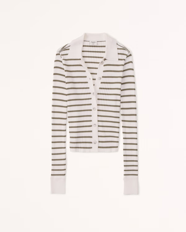 Slim Button-Through Sweater Polo | Abercrombie & Fitch (US)