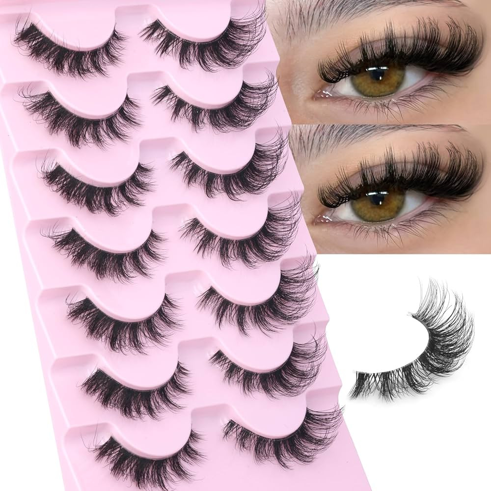 EYDEVRO False Eyelashes Wispy Lashes D Curl Cat Eye Lashes Fluffy Lashes | Amazon (US)
