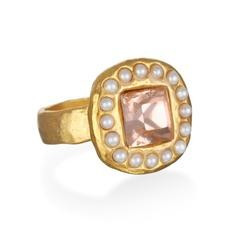 Gem Signet Ring - Blush | Sequin