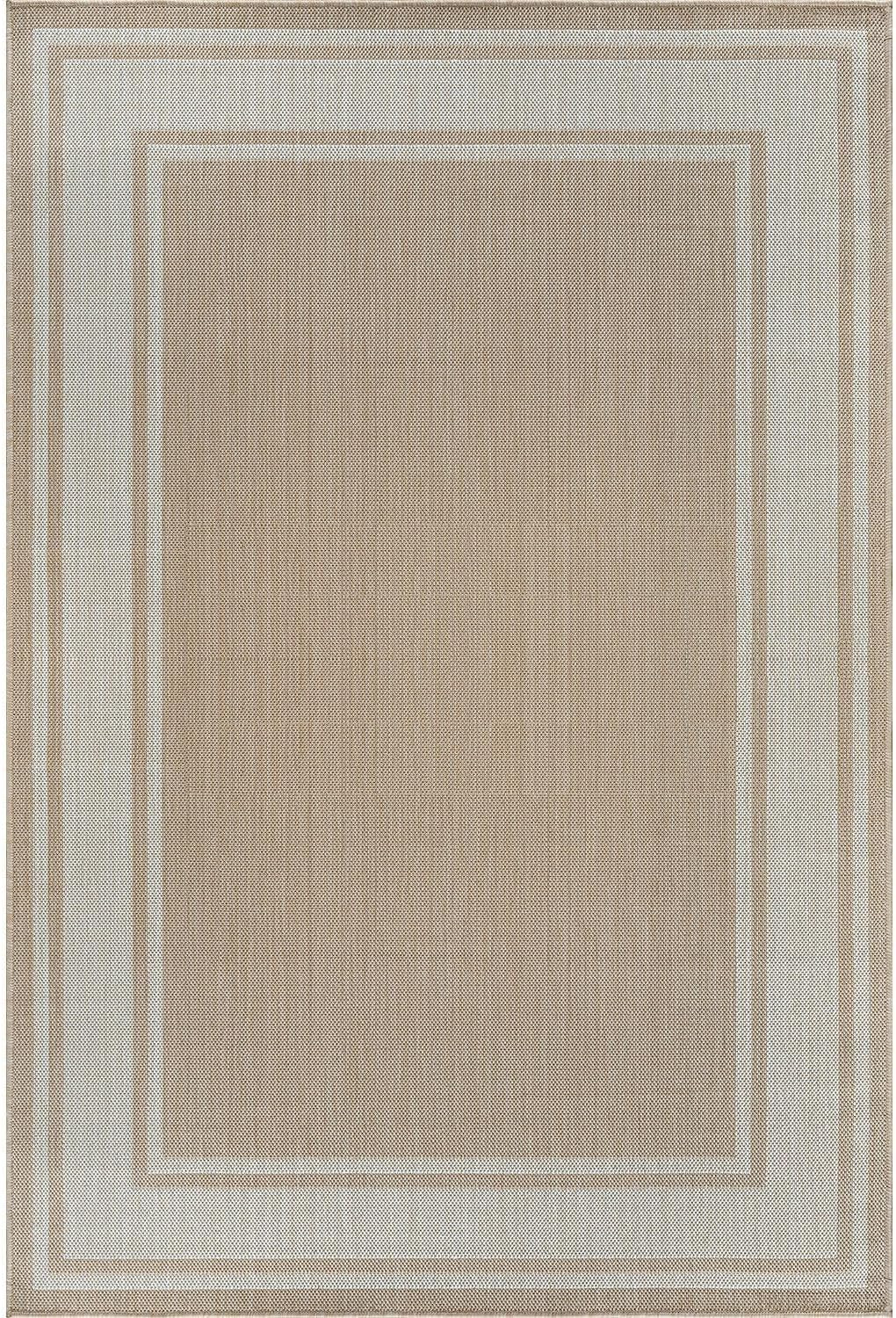 Beverly Rug Outdoor Rug 6x9 Modern Bordered Area Rugs for Indoor and Outdoor Patio Deck Porch Gar... | Amazon (US)