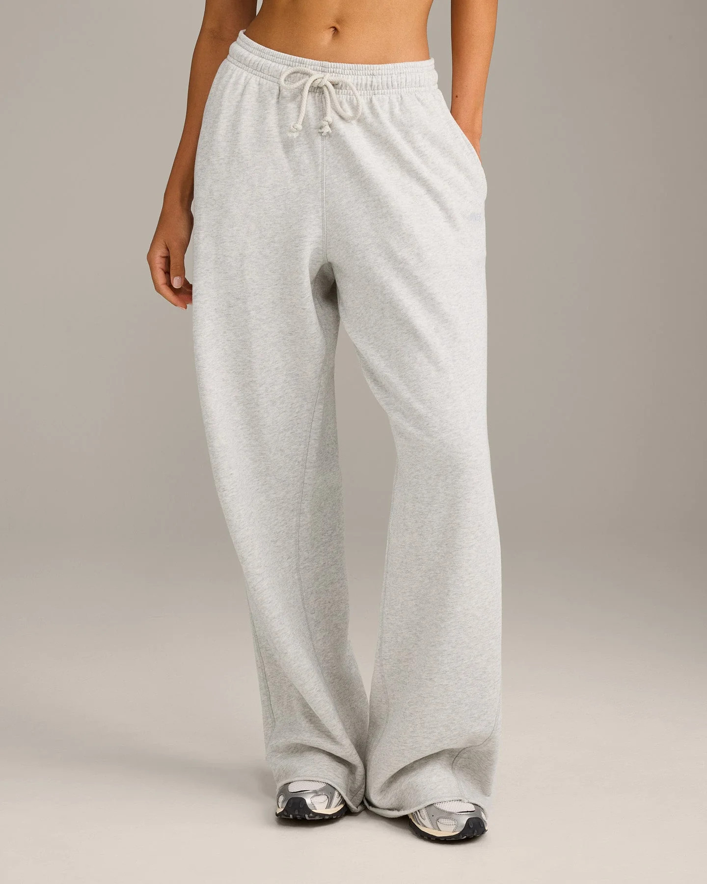Raw Cut Lounge Wide Leg Joggers | Light Gray Marl | Oner Active (UK / US)
