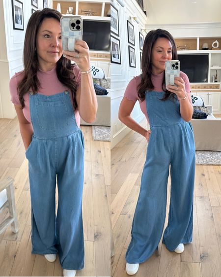 Possibly the most comfy and flattering overalls I’ve ever worn - wearing size small. 
Amazon finds 
Amazon fashion 


#LTKunder50