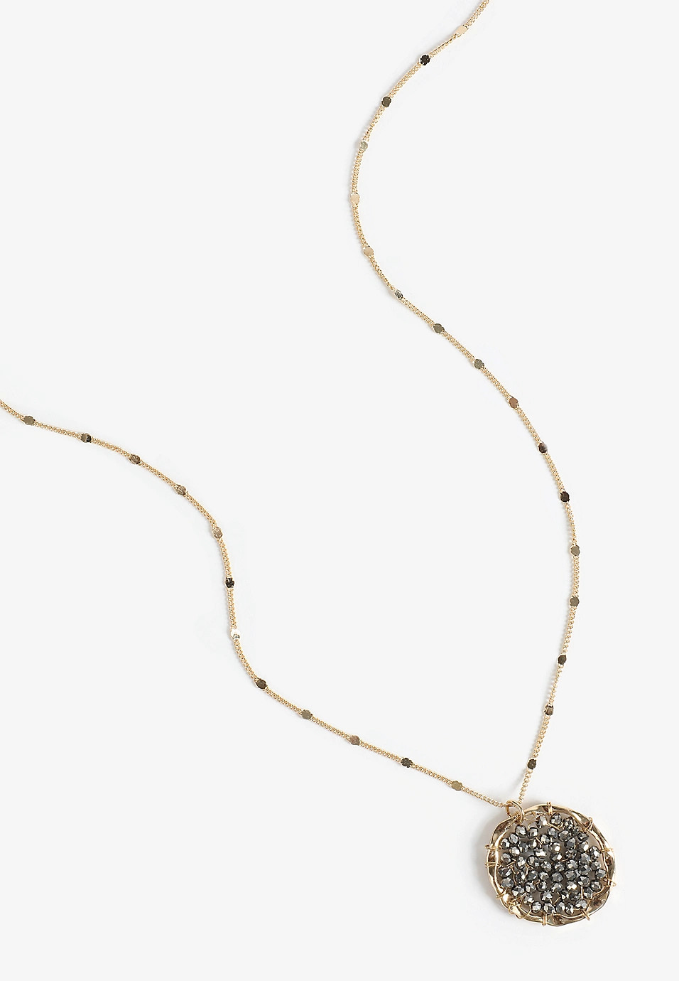 Rectangular Purple Stone Pendant Necklace | Maurices