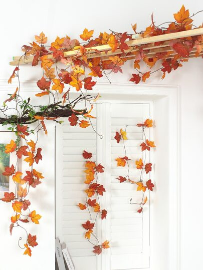 2pcs Artificial Maple Vine | SHEIN