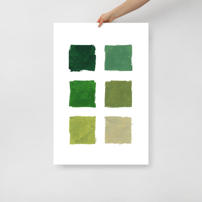 Green Color Palette Art Print | Etsy | Etsy (US)