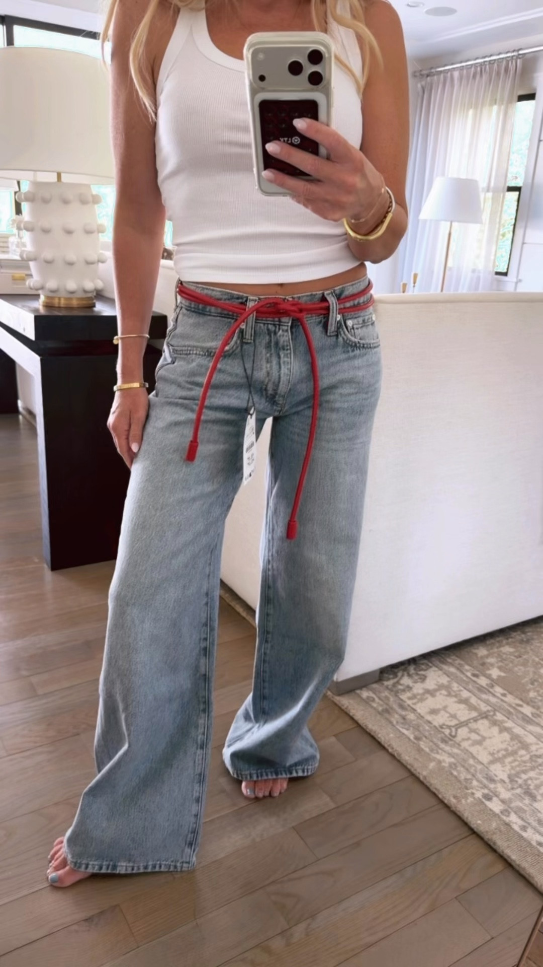 Wearing size 25 - jeans are true to size 