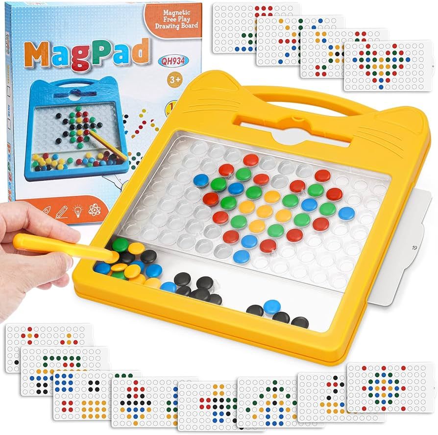 Magnetic Dots Board for Kids Toddlers: Magnetic Drawing Board for Kids, Magnetic Dot Art with Mag... | Amazon (US)