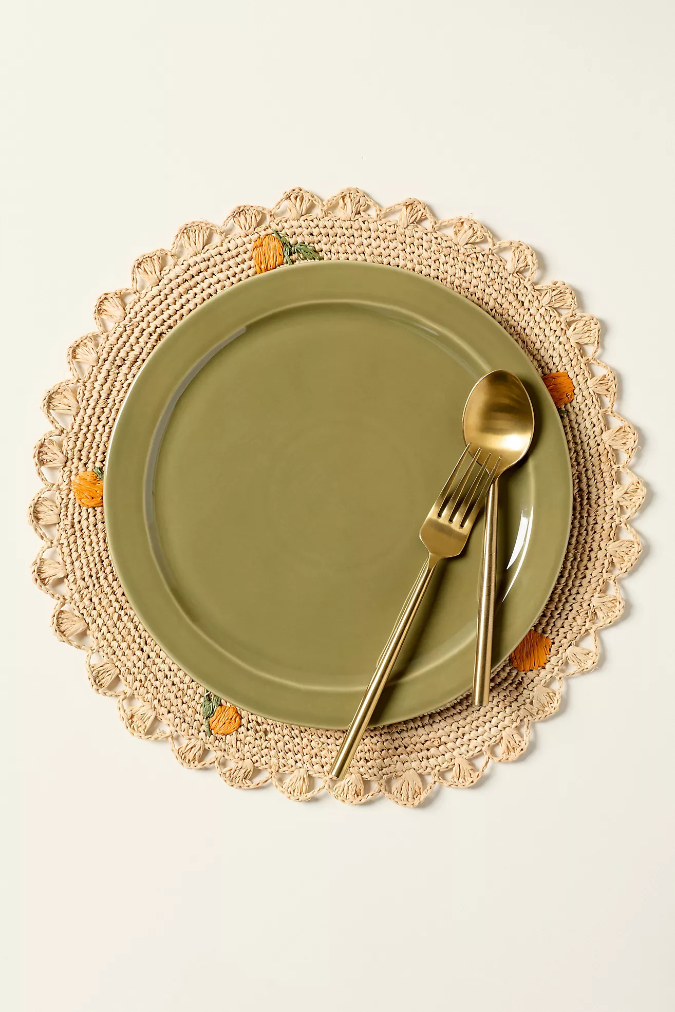 Payton James Oranges Raffia Placemat | Anthropologie (US)