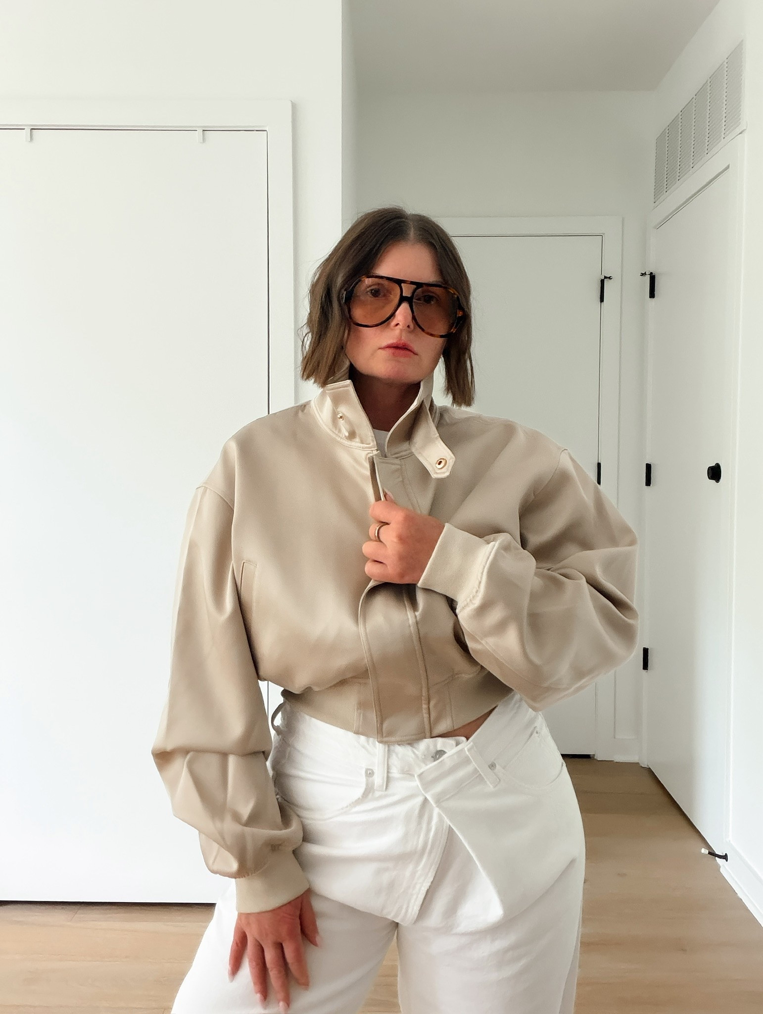 Bomber jacket 
Fall outfit

#LTKootd #LTKSeasonal