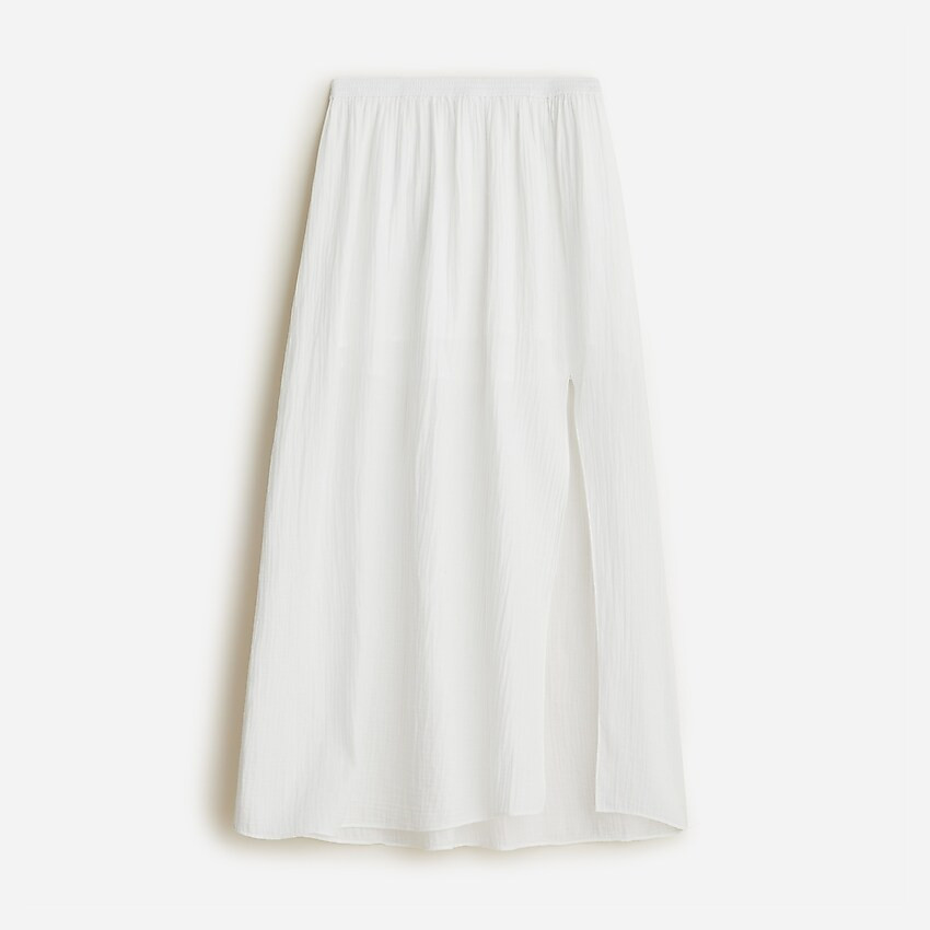 Side-slit soft-crinkle gauze maxi skirt | J. Crew US