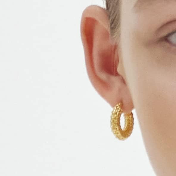 18k Yellow Gold Plated and Silver Tone Hoop Earrings | Amazon (US)