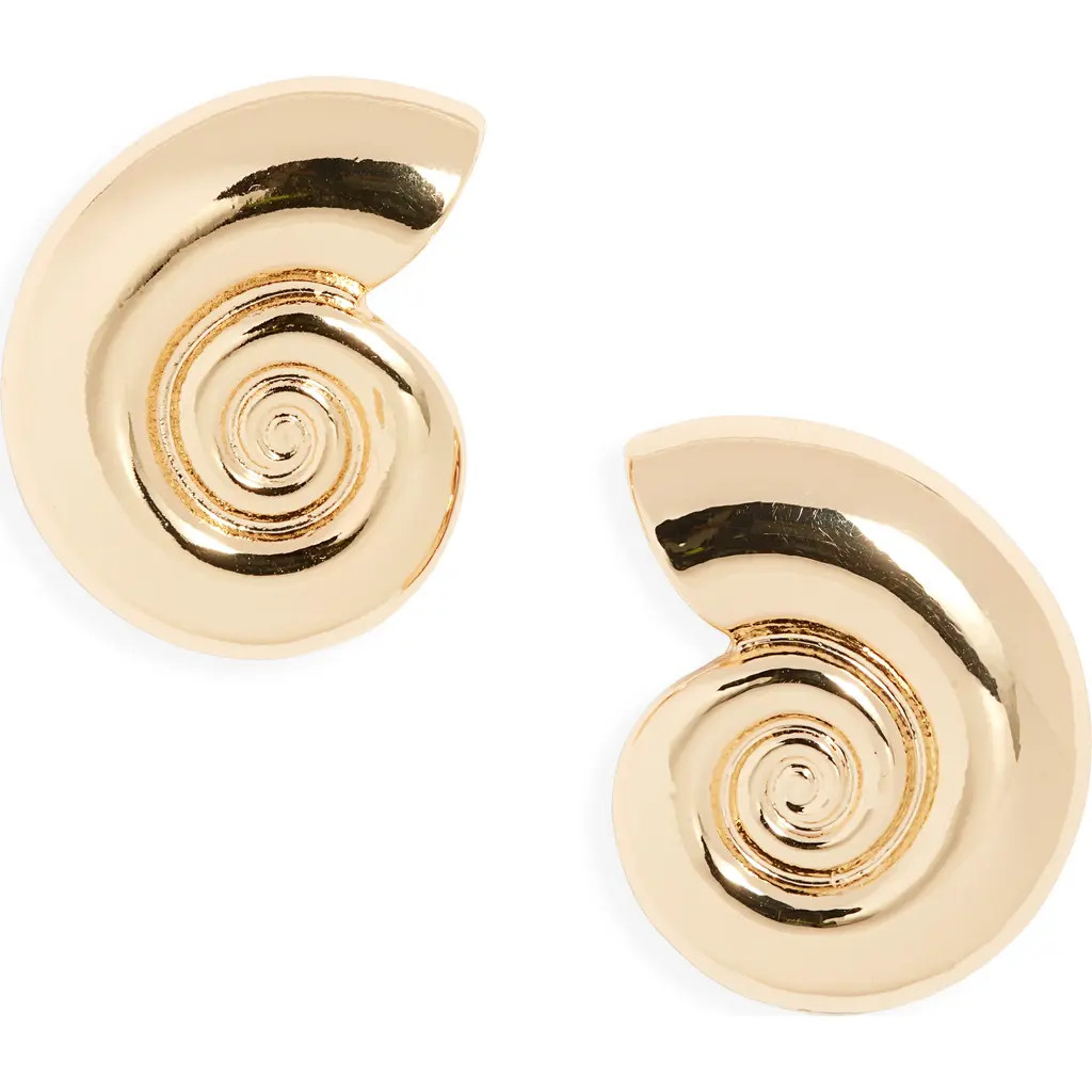 Open Edit Shell Stud Earrings in Gold at Nordstrom Rack | Nordstrom Rack