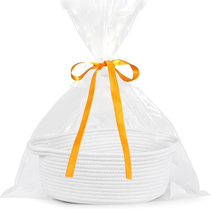 ABenkle Small Basket Empty Gift Basket, Decorative Boho Rope Woven Nursery Storage Organizer Dog ... | Amazon (US)