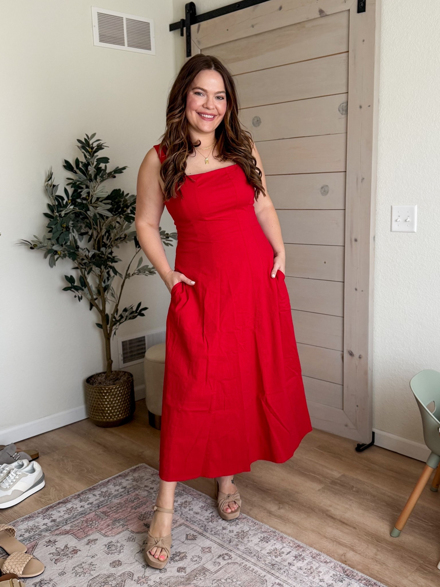 Red dress for spring! Stretchy midi dress / red dress / date night look / spring dresses 

Use code DRESSESAF for an additional 15% off the dress sale happening now 

#LTKSaleAlert #LTKStyleTip #LTKWatchNow