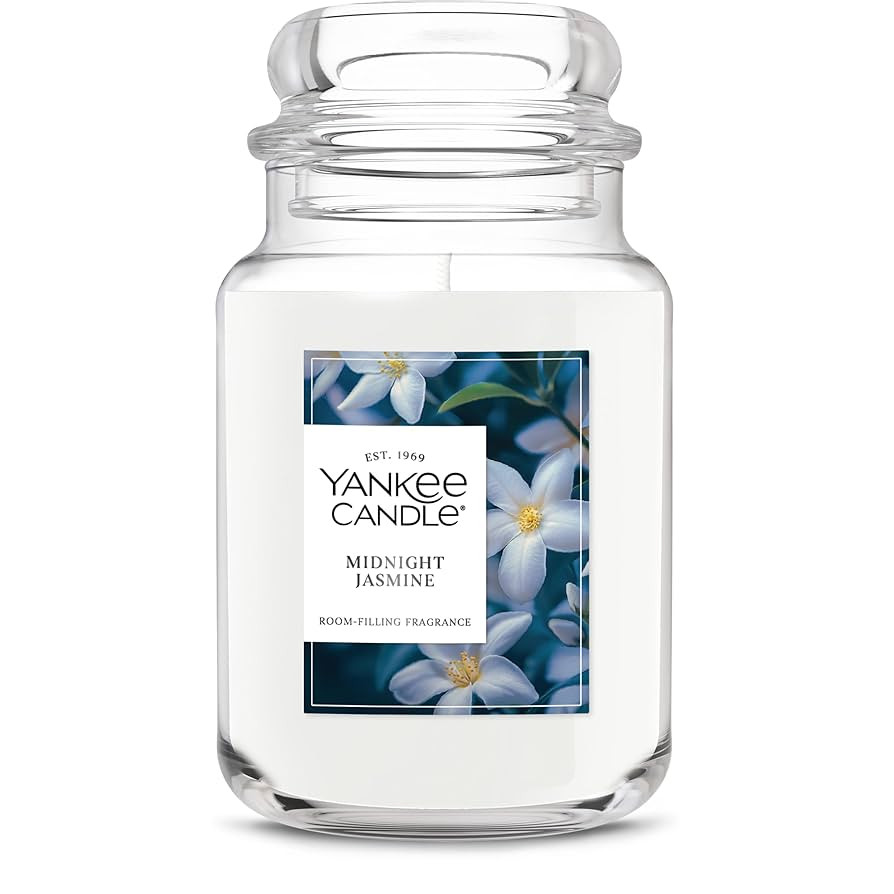 Yankee Candle Midnight Jasmine Scented Candle, 22oz Large Jar with up to 150 Hour Burn Time, Gift... | Amazon (US)