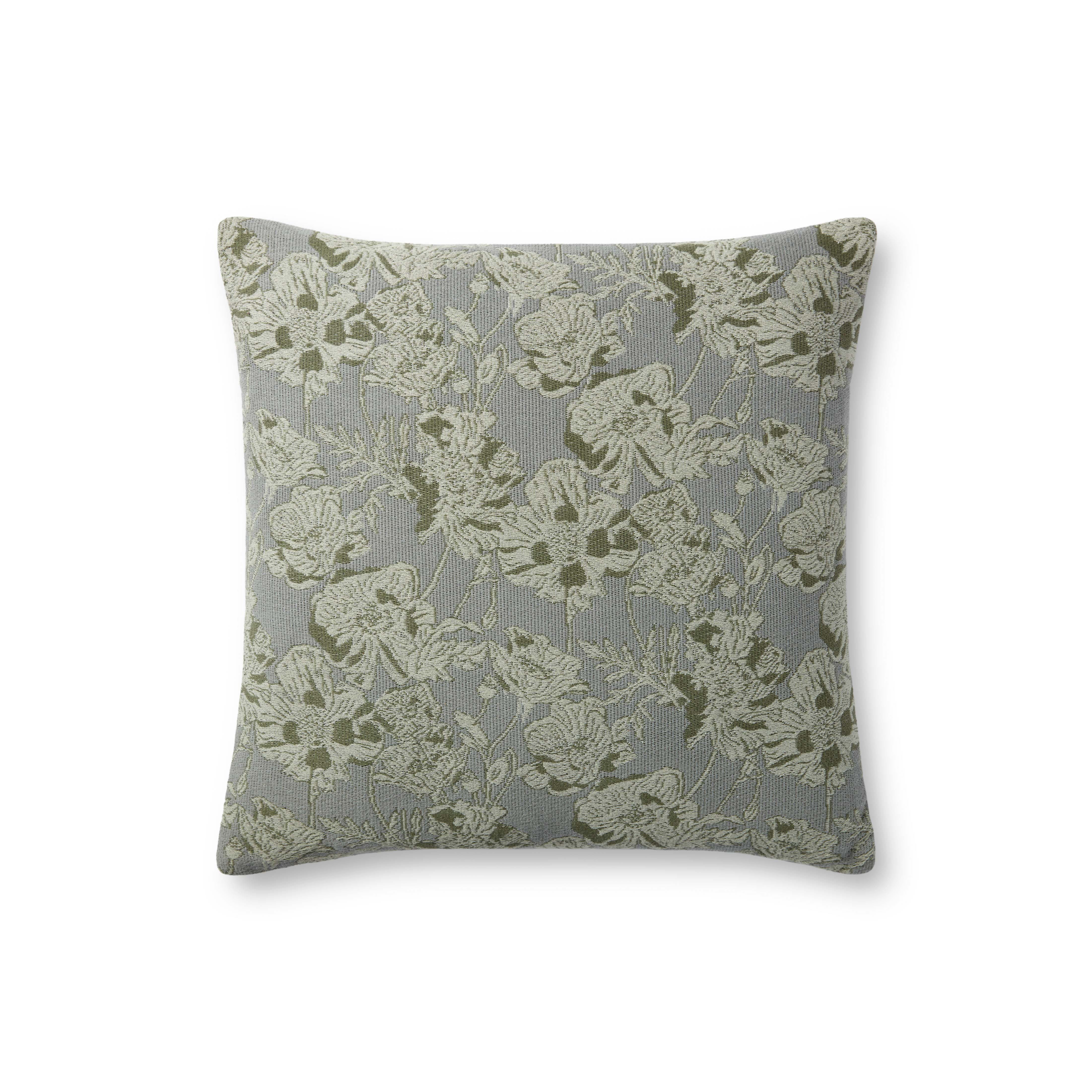 Chris Loves Julia x Loloi Matilda Silver Sage 18'' x 18'' Decorative Pillow | Walmart (US)