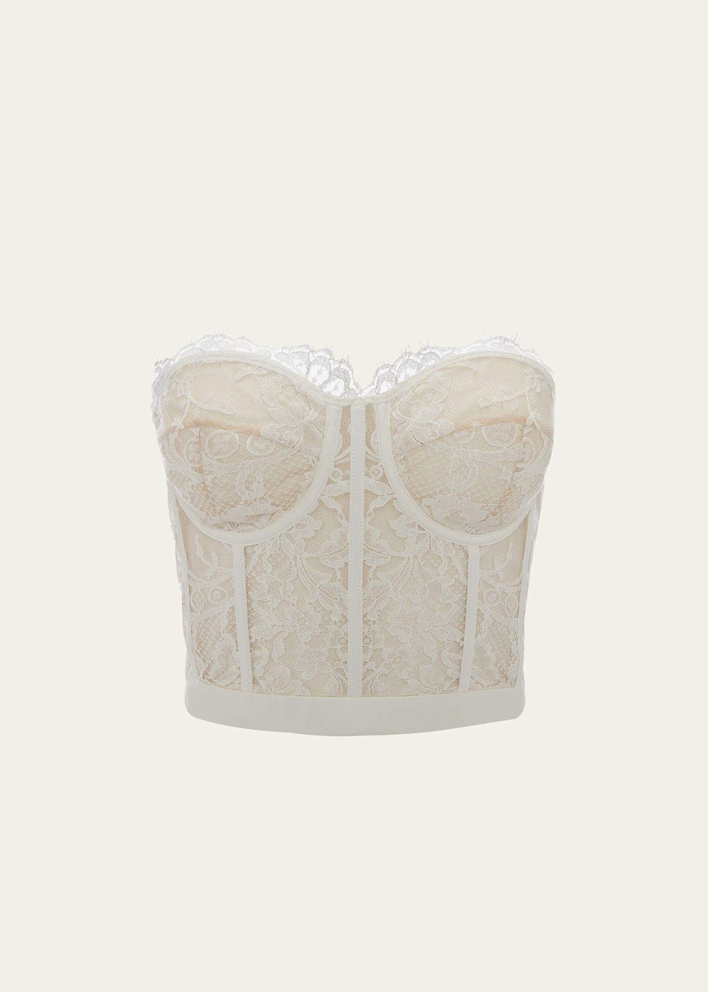 Alexander McQueen Strapless Lace Bustier Top | Bergdorf Goodman