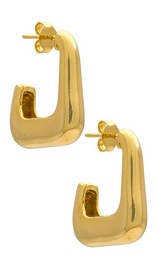 Open Hoop Earring in Gold | Revolve Clothing (Global)
