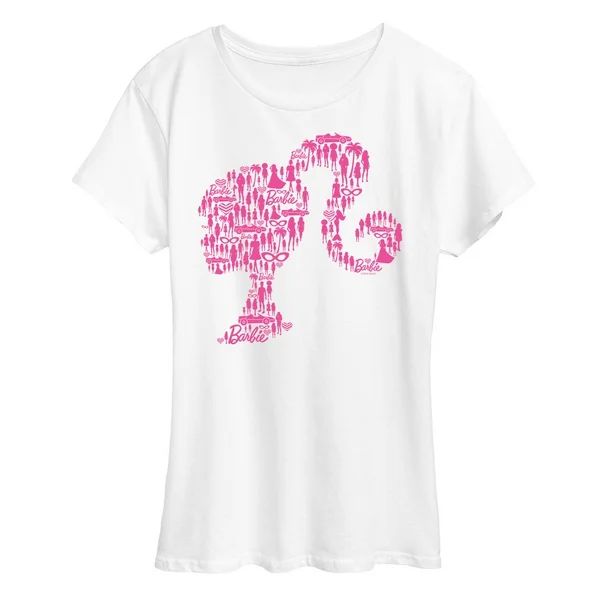 Barbie - Lifestyle Silhouette - Iconic Barbie - Classic Style - Women's Short Sleeve Graphic T-Sh... | Walmart (US)