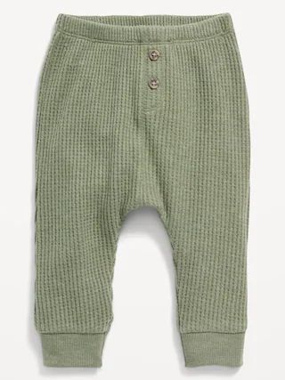 Unisex Thermal-Knit Buttoned Jogger Pants for Baby | Old Navy (US)