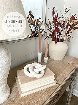 Glimpse & Hollow Marble Chain Link Decor - Book Shelf Decor Accents, Marble Decor, Small Bookshel... | Amazon (US)