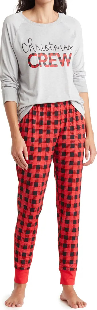 JACLYN Mom Christmas Crew 2-Piece Pajama Set | Nordstromrack | Nordstrom Rack