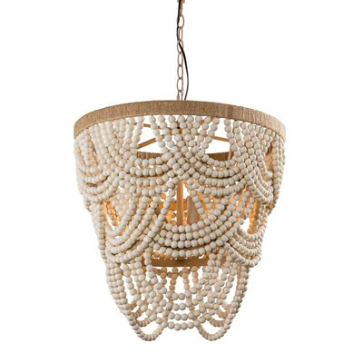 Parrot Uncle  4-Light Brown Modern/Contemporary Beaded LED Chandelier | Lowe's