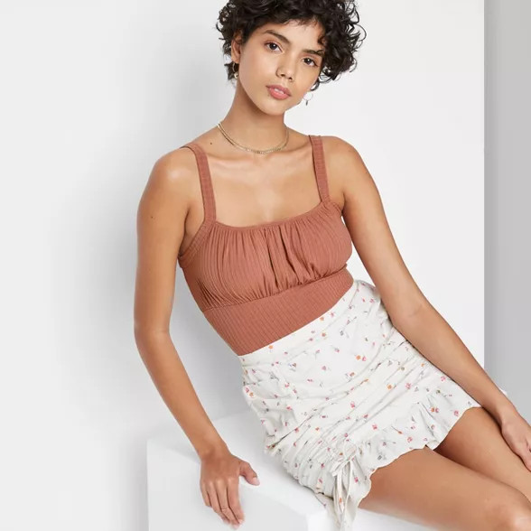 Women's Sleeveless Milkmaid Bodysuit - Wild Fable™ | Target