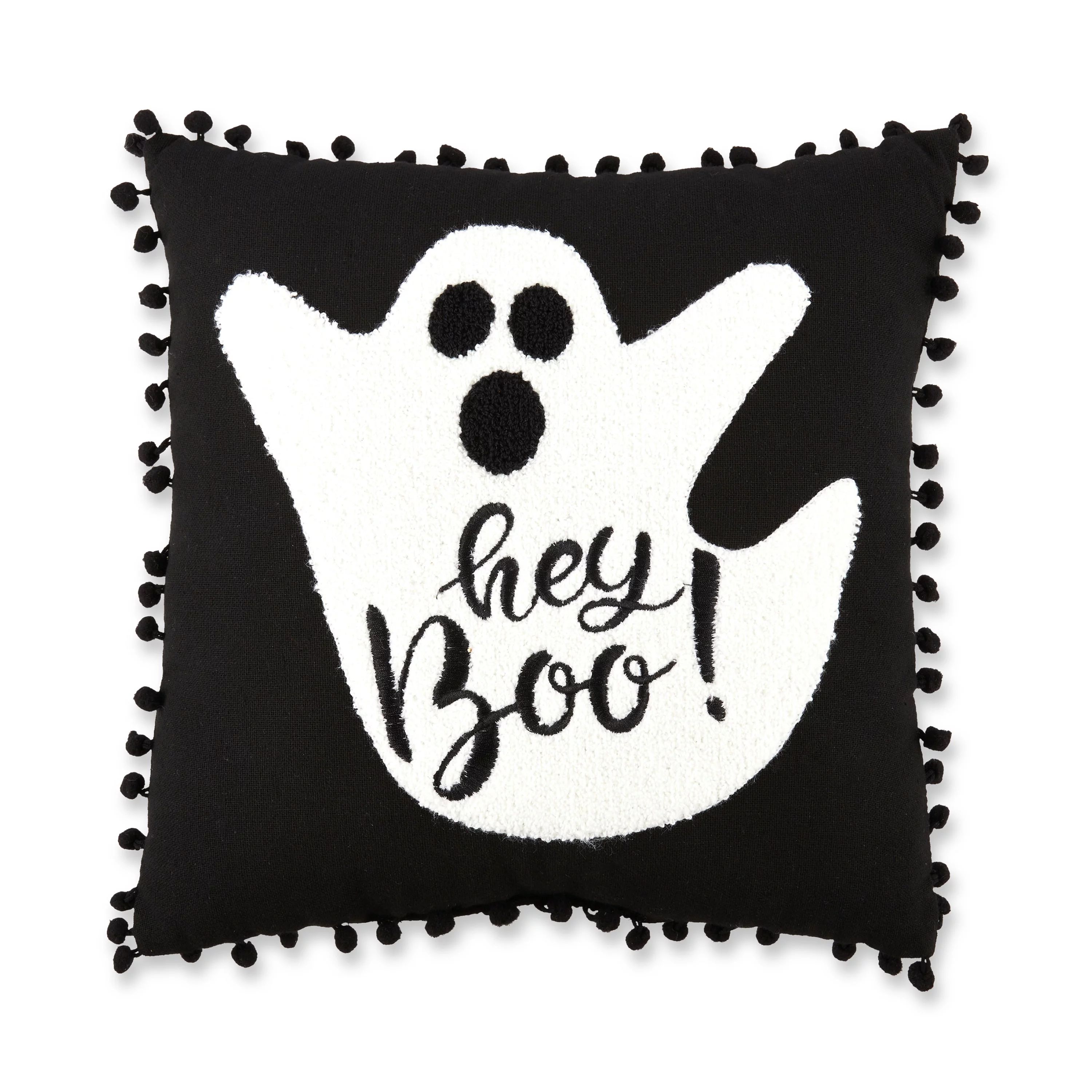 Halloween 12 in Black and White Ghost Decorative Pillow, Adult, Way to Celebrate | Walmart (US)