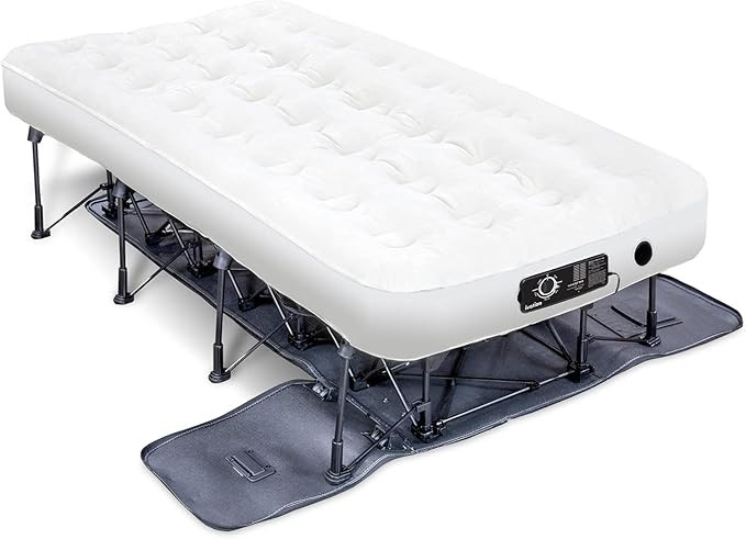 Ivation EZ®-Bed (Twin) Inflatable Air Mattress with Frame & Rolling Case, Built-in Deflate Defen... | Amazon (US)