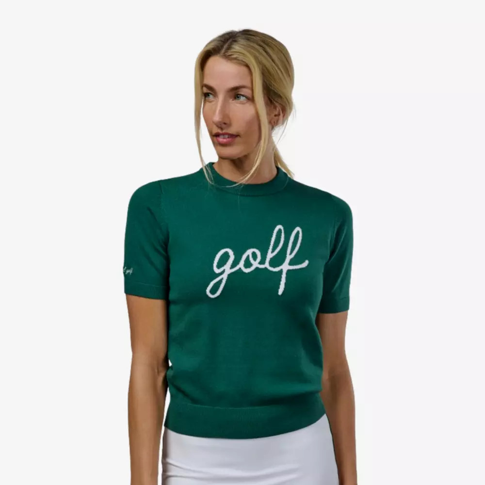 Barstool Sports Golf Embroidered Knit Women's Short Sleeve Golf Sweater | PGA TOUR Superstore