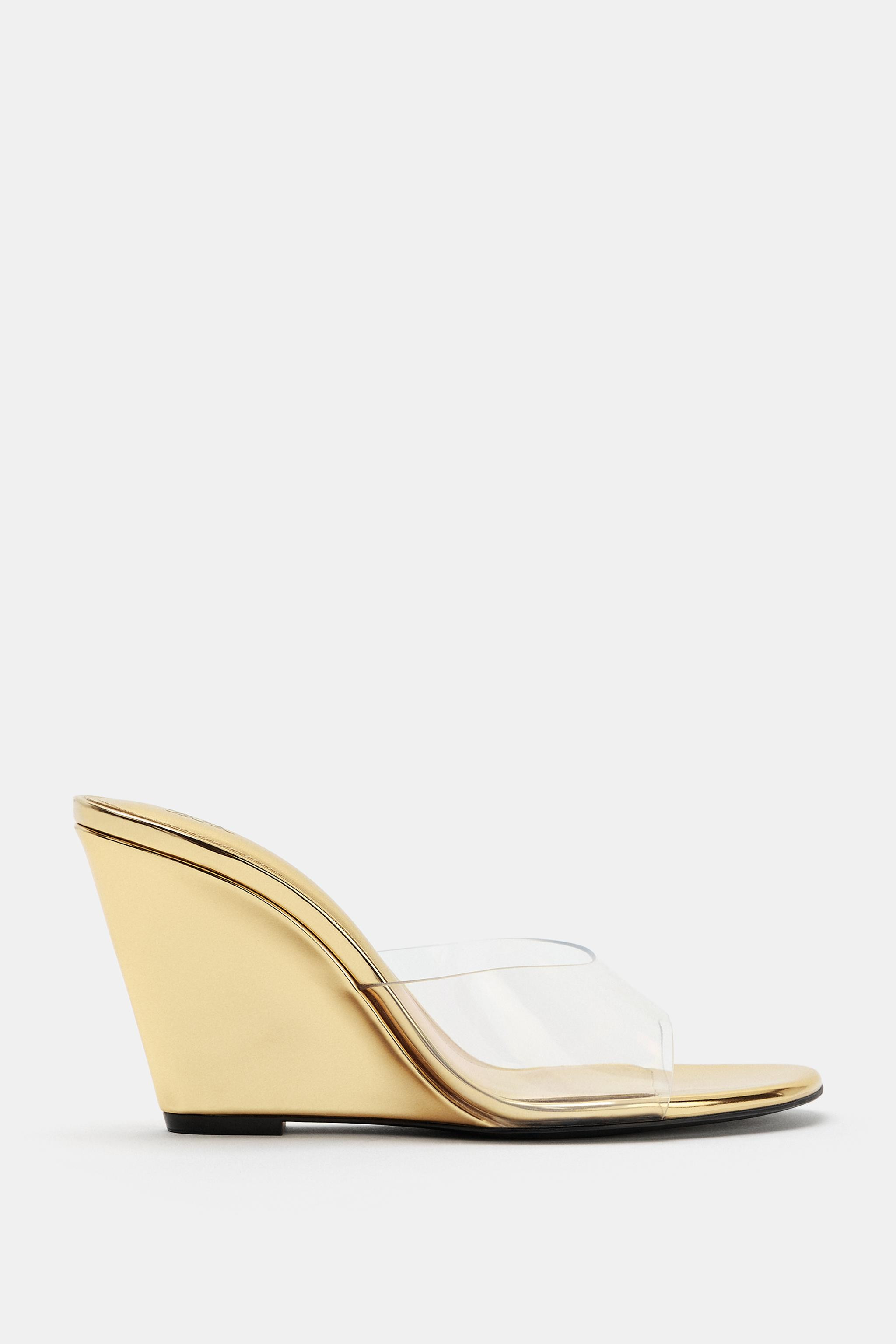 LAMINATED WEDGE MULES | Zara US