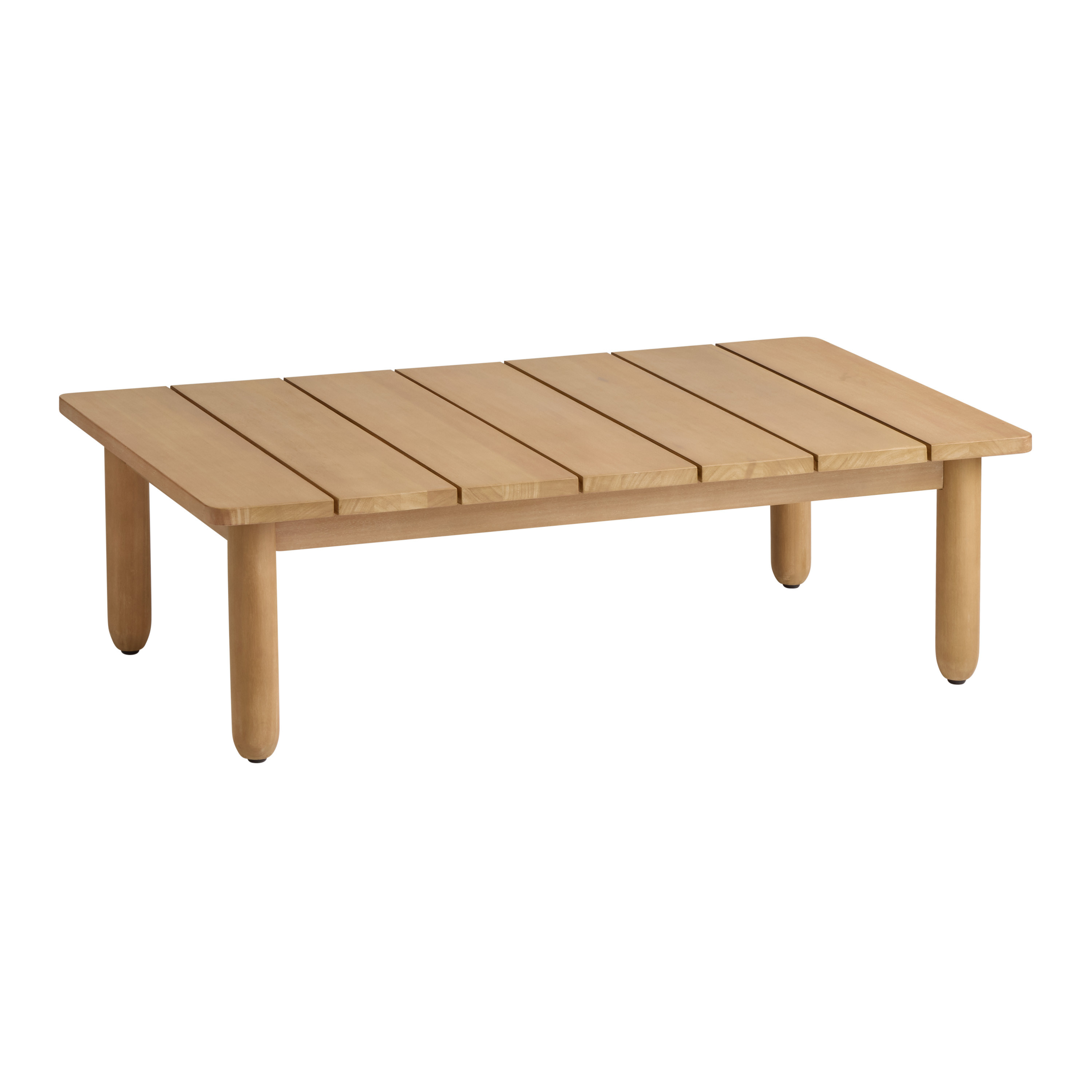 Conrad Honey Slatted Eucalyptus Wood Outdoor Coffee Table | World Market