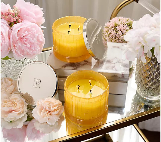 Elton John by Slatkin + Co. S/2 14oz Ginger Mango Candles | QVC