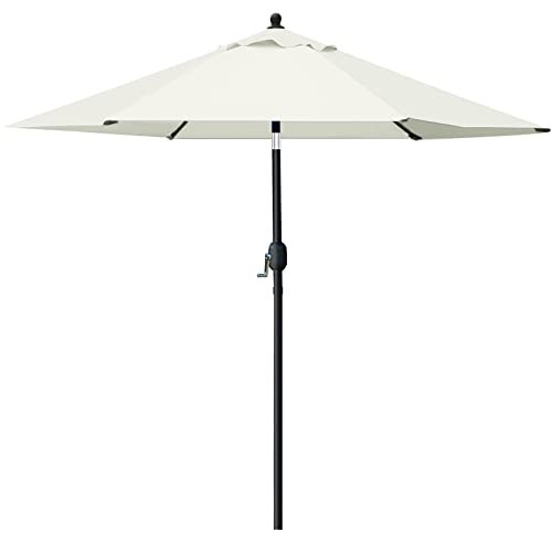 Sunnyglade 7.5' Patio Umbrella Outdoor Table Market Umbrella with Push Button Tilt/Crank, 6 Ribs (Beige) | Amazon (US)