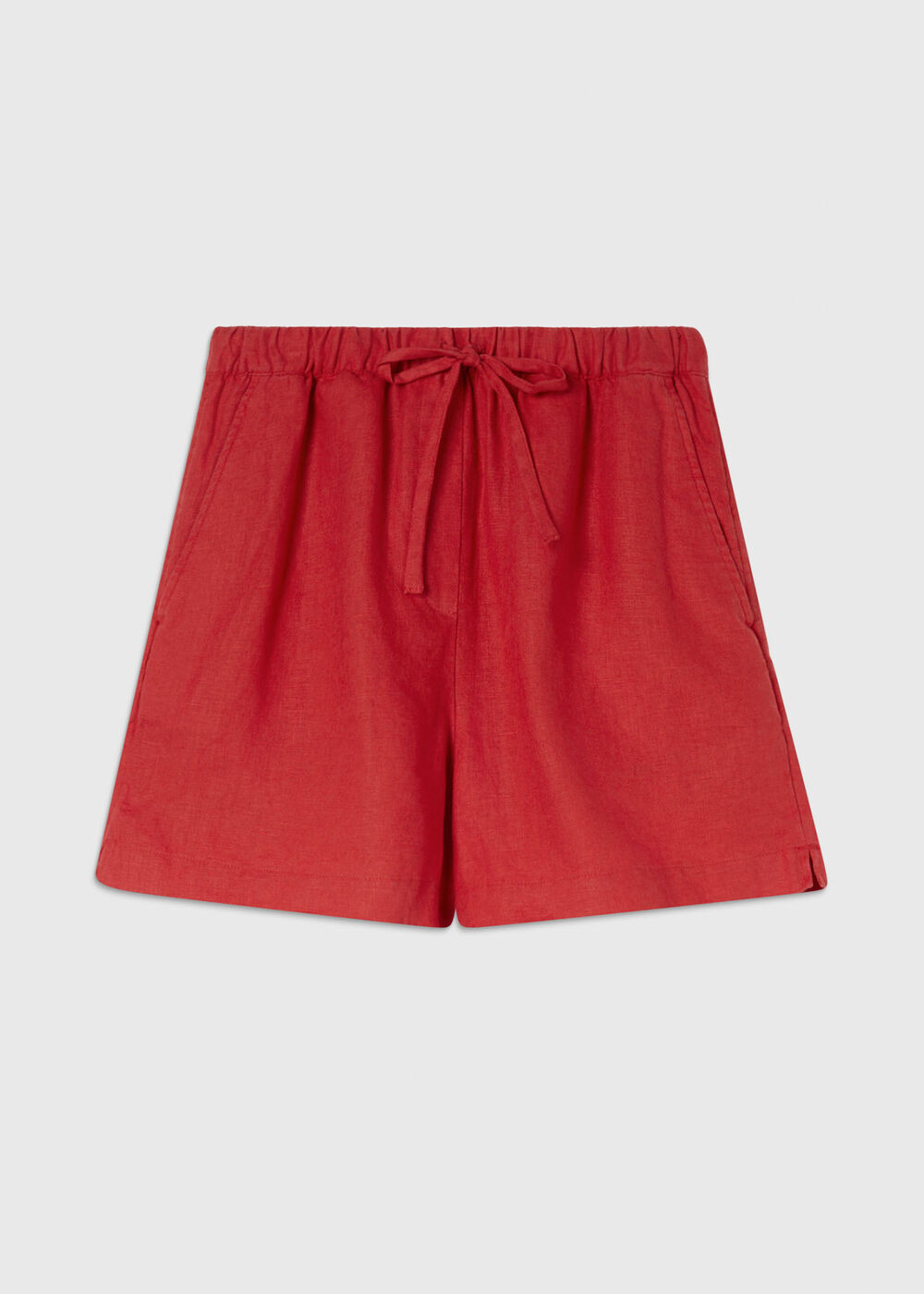 Red Linen Elasticated Short | WHISTLES | Whistles UK | | Whistles