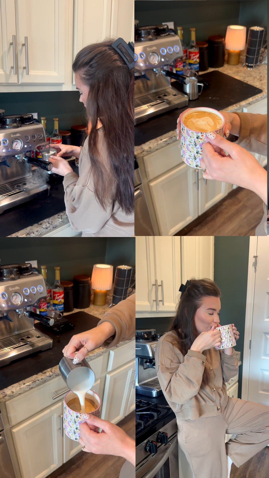 Making a latte at home with my espresso machine! 

#LTKdayinmylife #LTKmomlife #LTKvlog