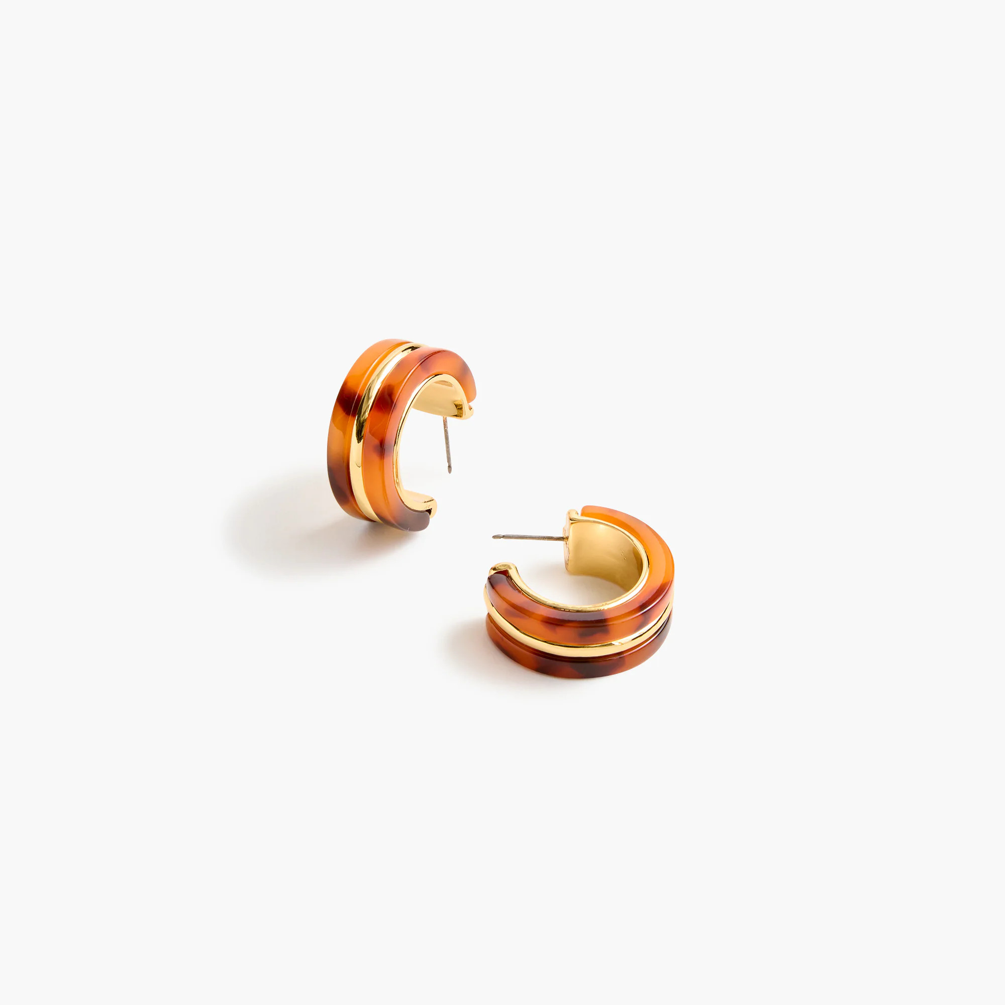 Gold and enamel hoop earrings | J.Crew Factory