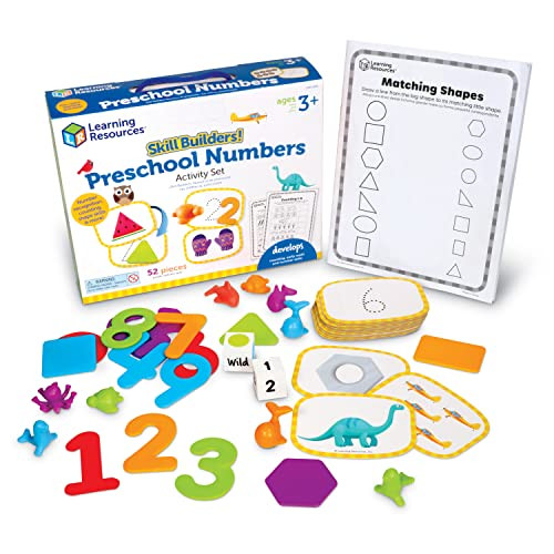 Learning Resources Skill Builders! Preschool Numbers - 52 Pieces, Ages 3+ Toddler Learning Activities, Preschool Learning Materials, Homeschool Preschool Supplies, Number Learning for Preschool | Amazon (US)
